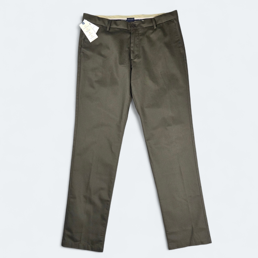 Dockers Slim Fit Chino Pants Olive Green 36x34 NWT